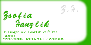 zsofia hanzlik business card